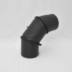 Suitsutoru põlv, must Ø 160 90º ,reguleeritav , puhastusluugiga