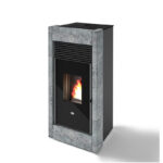 Pelleti Õhkküttekamin Õhujaotusega 1 kanal BEATRICE Serpentiin hall 15,4 Kw