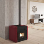 Pelleti Õhkküttekamin DADO Punane 7,5 Kw