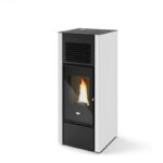 Pelleti Õhkküttekamin õhujaotusega 2 kanalit GIUSY 15,4 Kw Valge
