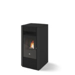 Pelleti Õhkküttekamin õhujaotusega 1 kanal Irma Must 9,5 Kw