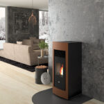 Pelleti Õhkküttekamin õhujaotusega 2 kanalit LETIZIA 15,4 Kw