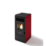 Pelleti Õhkküttekamin RITA Punane 9,5 Kw