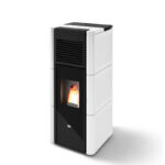 Pelleti Õhkküttekamin Õhujaotusega 1 kanal ZOE Valge 15,4 Kw