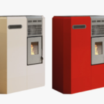 Pelleti Õhkküttekamin TEA Rosso 4,6 Kw (punane)