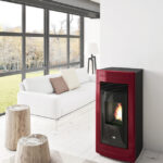 Pelleti Õhkküttekamin Laura Punane13 Kw
